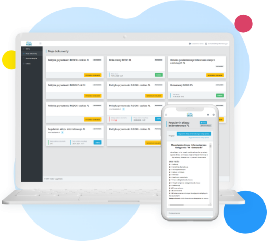 Panel klienta w Kreatorze Legal Geek dla e-commerce